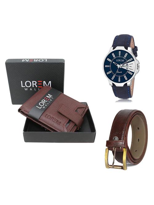 belt, wallet & watch gift combo - 19362960 - Very Small Image - 1