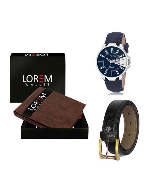 belt, wallet & watch gift combo - 19362968 - Very Small Image - 1