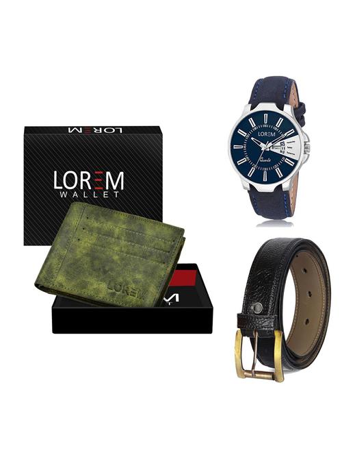 belt, wallet & watch gift combo - 19362983 - Very Small Image - 1