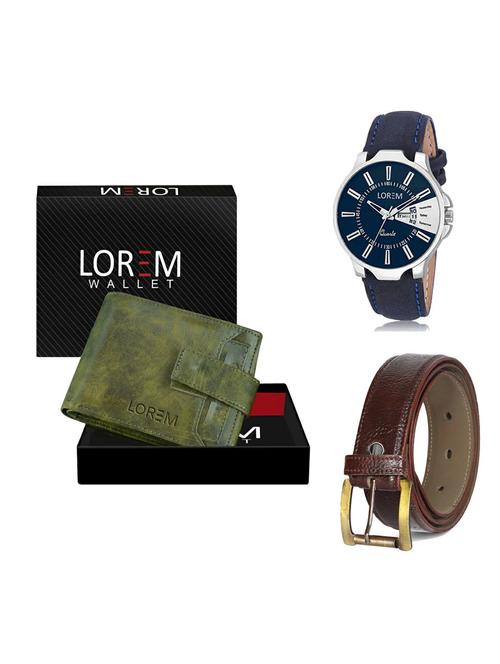 belt, wallet & watch gift combo - 19362999 - Very Small Image - 1