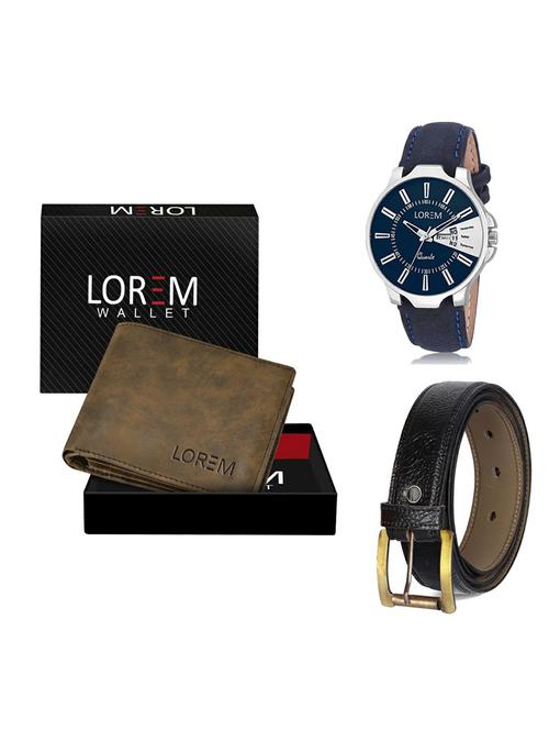 belt, wallet & watch gift combo - 19363007 - Very Small Image - 1