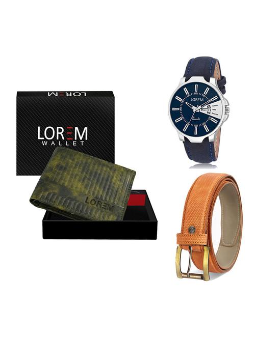 belt, wallet & watch gift combo - 19363021 - Very Small Image - 1