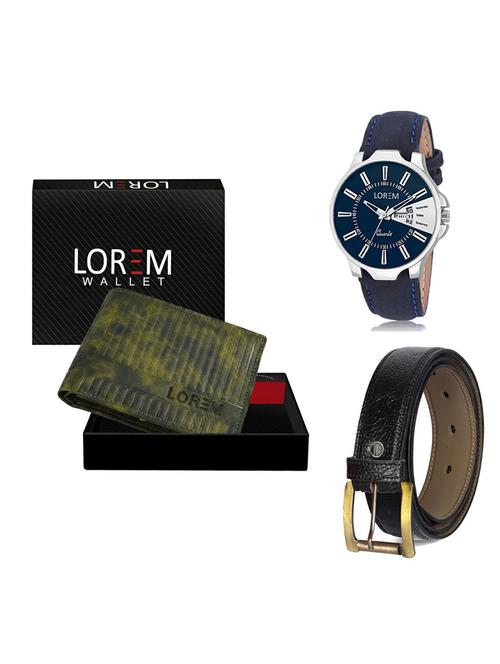 belt, wallet & watch gift combo - 19363022 - Very Small Image - 1