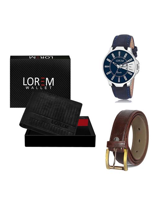 belt, wallet & watch gift combo - 19363026 - Very Small Image - 1