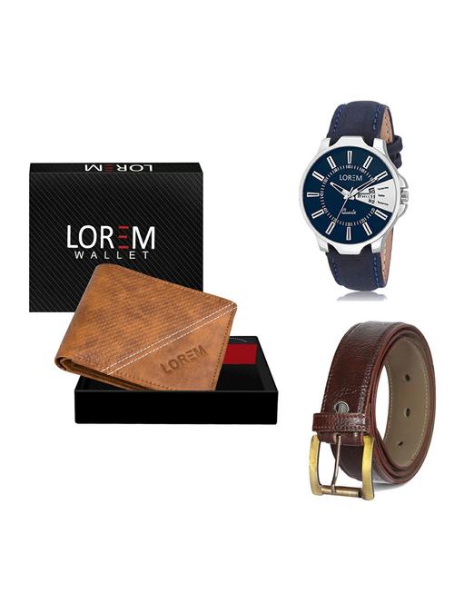 belt, wallet & watch gift combo - 19363032 - Very Small Image - 1