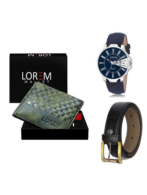 belt, wallet & watch gift combo - 19363046 - Very Small Image - 1