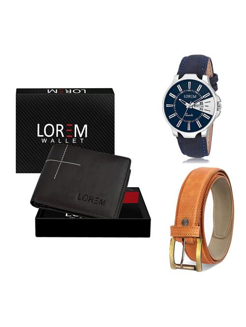 belt, wallet & watch gift combo - 19363054 - Very Small Image - 1