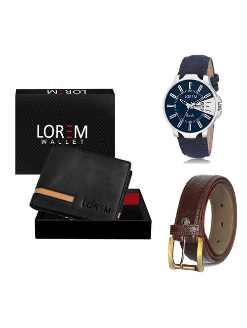 belt, wallet & watch gift combo - 19363059 - Very Small Image - 1