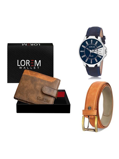 belt, wallet & watch gift combo - 19363063 - Very Small Image - 1
