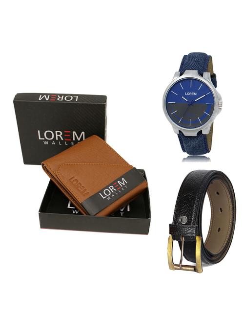 belt, wallet & watch gift combo - 19363073 - Very Small Image - 1