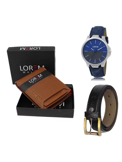 belt, wallet & watch gift combo - 19363079 - Very Small Image - 1