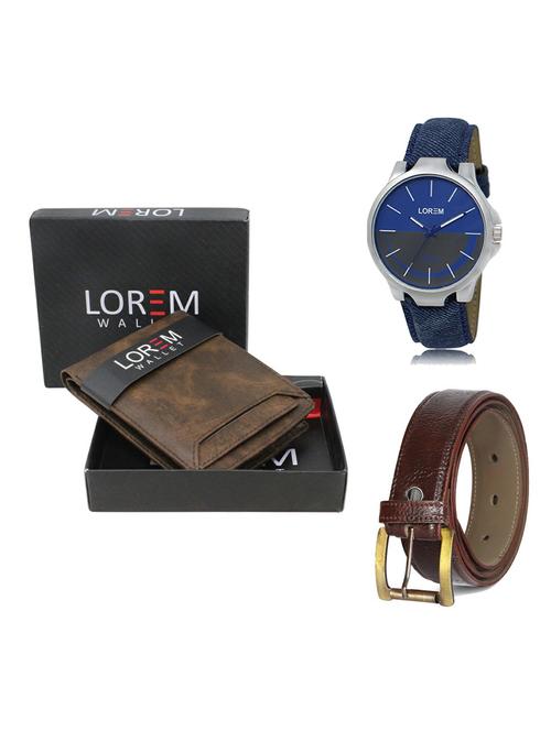 belt, wallet & watch gift combo - 19363083 - Very Small Image - 1