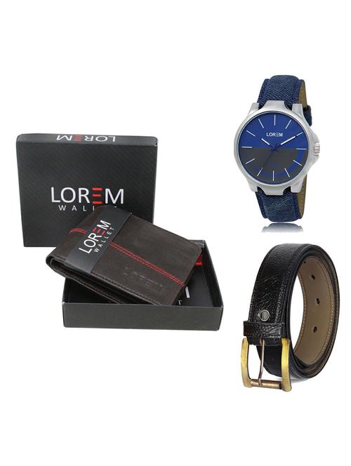 belt, wallet & watch gift combo - 19363088 - Very Small Image - 1