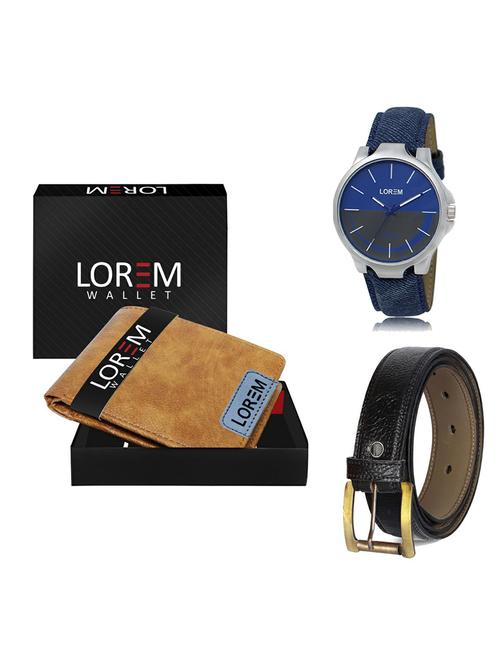 belt, wallet & watch gift combo - 19363100 - Very Small Image - 1