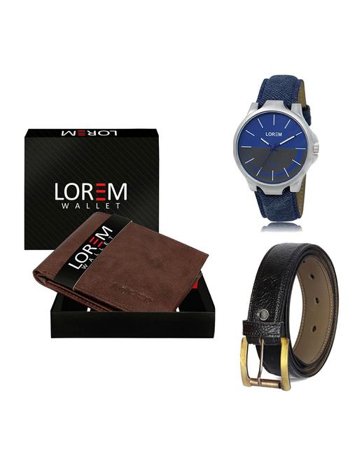 belt, wallet & watch gift combo - 19363103 - Very Small Image - 1