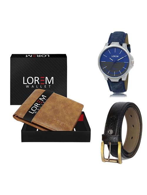 belt, wallet & watch gift combo - 19363106 - Very Small Image - 1
