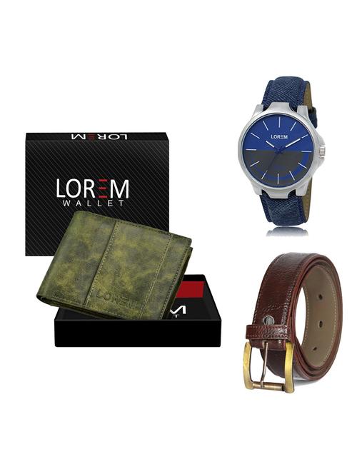 belt, wallet & watch gift combo - 19363122 - Very Small Image - 1