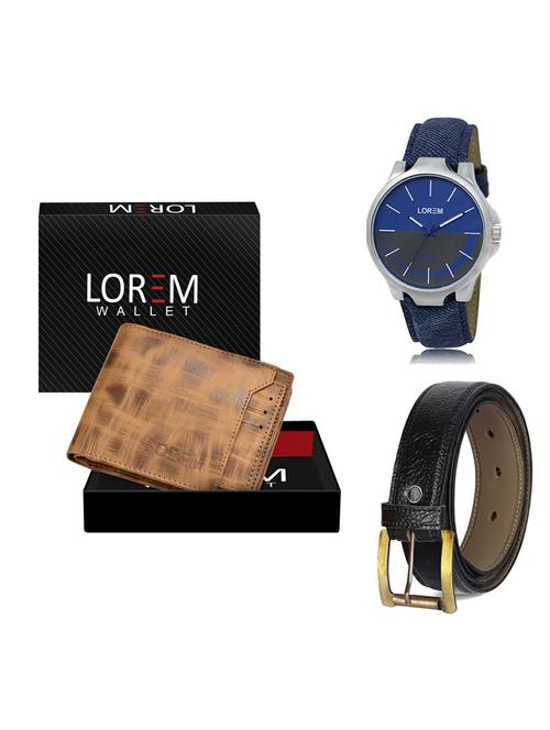 belt, wallet & watch gift combo - 19363130 - Very Small Image - 1