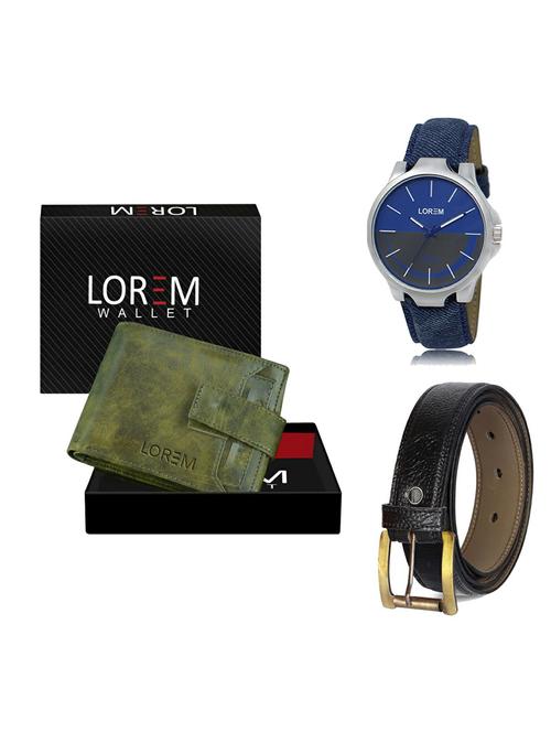 belt, wallet & watch gift combo - 19363133 - Very Small Image - 1