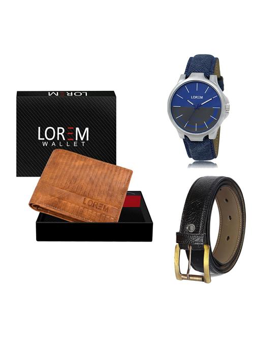 belt, wallet & watch gift combo - 19363154 - Very Small Image - 1