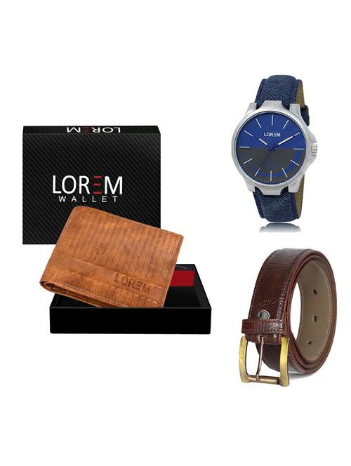 belt, wallet & watch gift combo - 19363155 - Very Small Image - 1