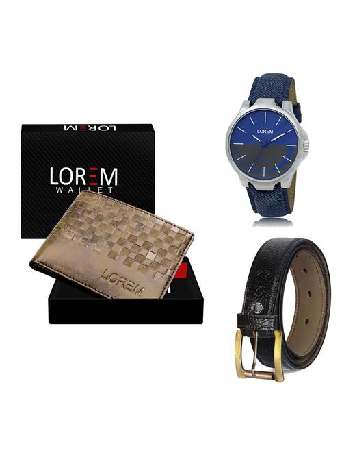 belt, wallet & watch gift combo - 19363175 - Very Small Image - 1
