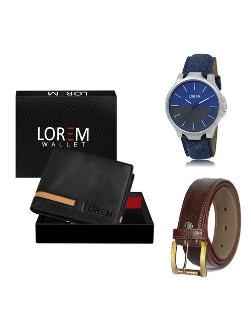 belt, wallet & watch gift combo - 19363194 - Very Small Image - 1