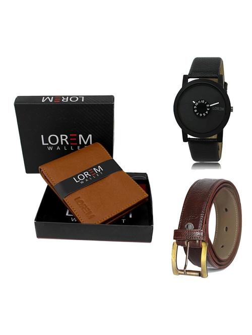 belt, wallet & watch gift combo - 19363212 - Very Small Image - 1