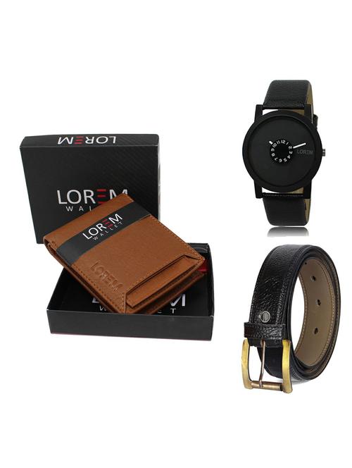belt, wallet & watch gift combo - 19363214 - Very Small Image - 1