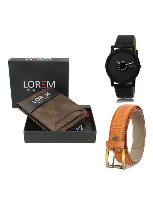 belt, wallet & watch gift combo - 19363216 - Very Small Image - 1