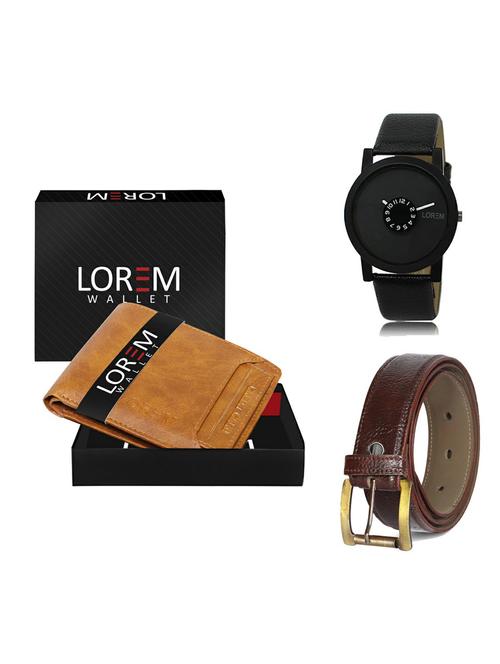 belt, wallet & watch gift combo - 19363221 - Very Small Image - 1