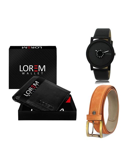 belt, wallet & watch gift combo - 19363246 - Very Small Image - 1