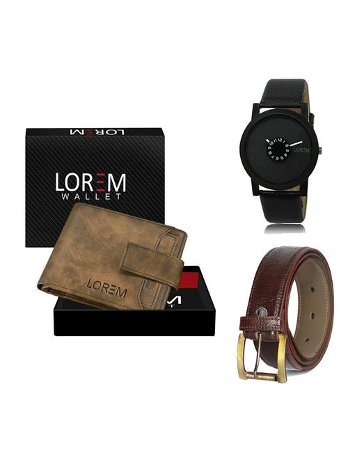 belt, wallet & watch gift combo - 19363272 - Very Small Image - 1