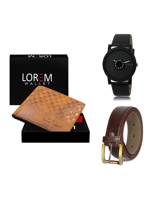 belt, wallet & watch gift combo - 19363314 - Very Small Image - 1