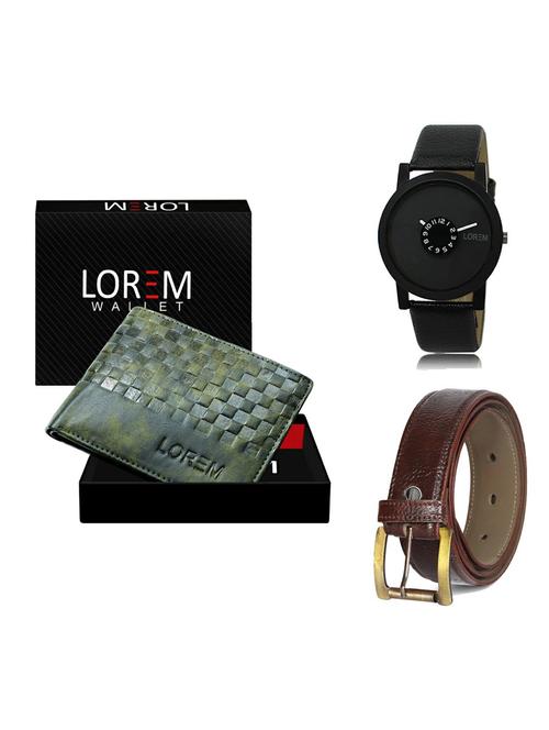 belt, wallet & watch gift combo - 19363317 - Very Small Image - 1