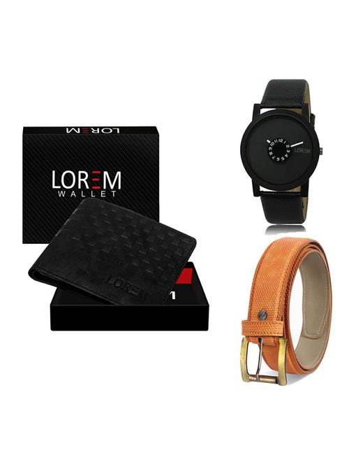 belt, wallet & watch gift combo - 19363318 - Very Small Image - 1