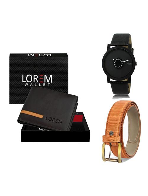 belt, wallet & watch gift combo - 19363335 - Very Small Image - 1