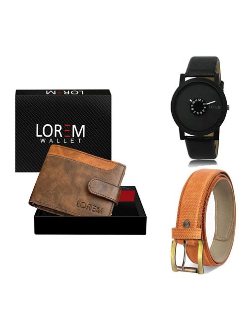belt, wallet & watch gift combo - 19363338 - Very Small Image - 1