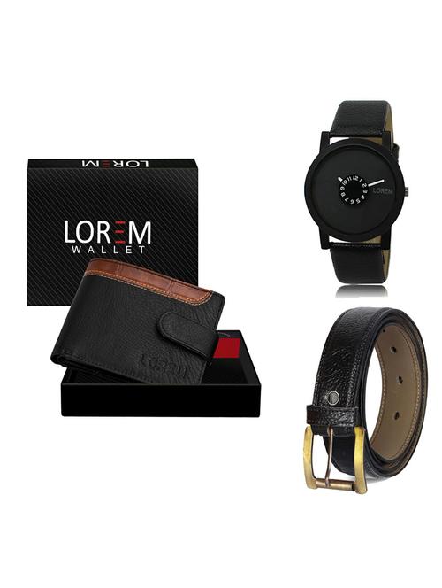 belt, wallet & watch gift combo - 19363342 - Very Small Image - 1