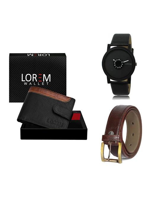 belt, wallet & watch gift combo - 19363343 - Very Small Image - 1