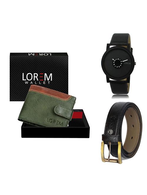 belt, wallet & watch gift combo - 19363345 - Very Small Image - 1