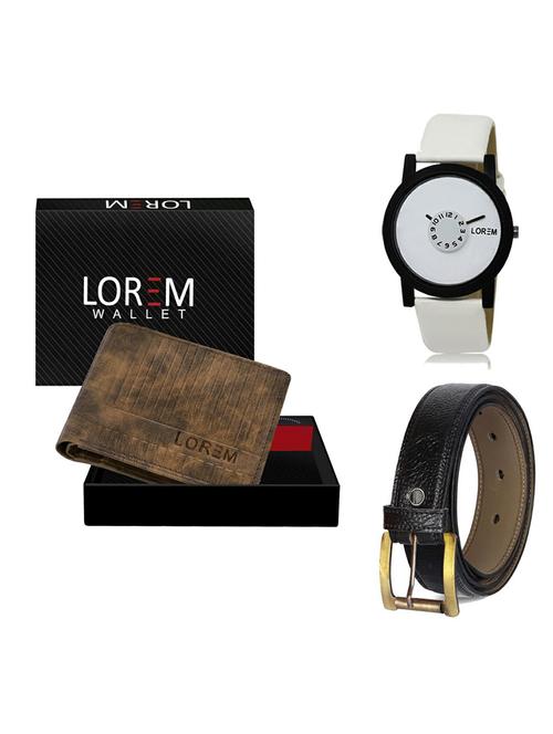 belt, wallet & watch gift combo - 19363426 - Very Small Image - 1