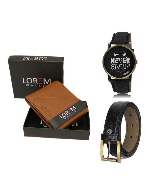 belt, wallet & watch gift combo - 19363483 - Very Small Image - 1