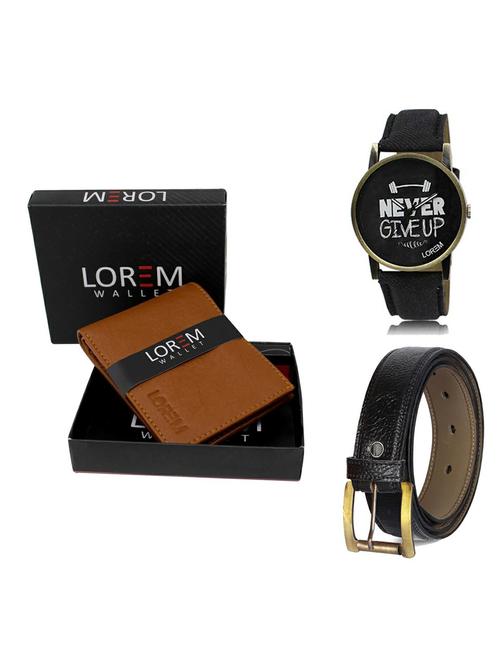belt, wallet & watch gift combo - 19363486 - Very Small Image - 1