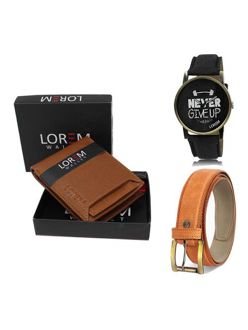 belt, wallet & watch gift combo - 19363488 - Very Small Image - 1