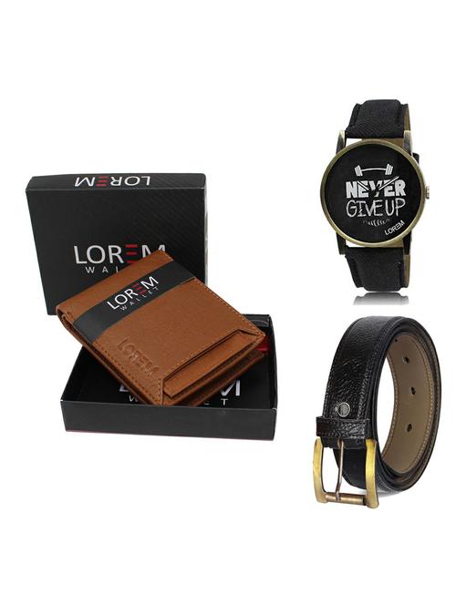 belt, wallet & watch gift combo - 19363489 - Very Small Image - 1