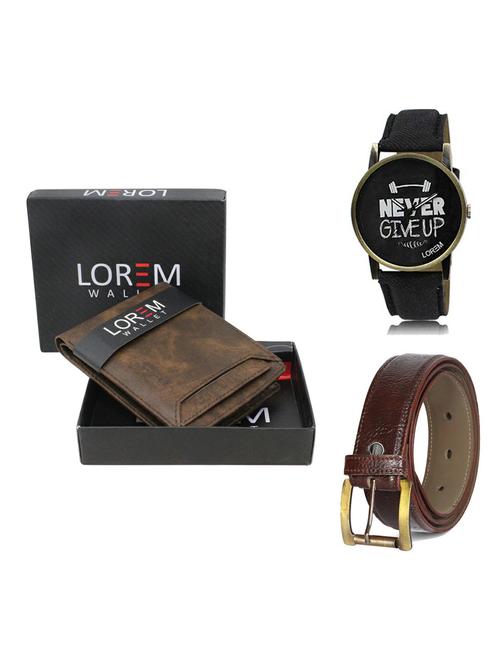 belt, wallet & watch gift combo - 19363493 - Very Small Image - 1