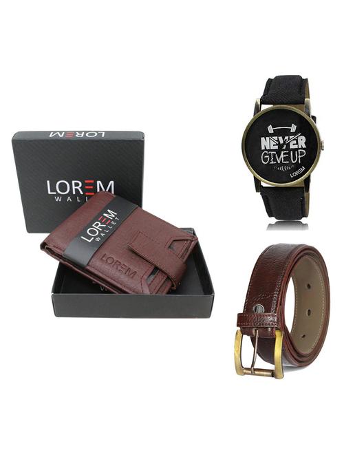 belt, wallet & watch gift combo - 19363505 - Very Small Image - 1