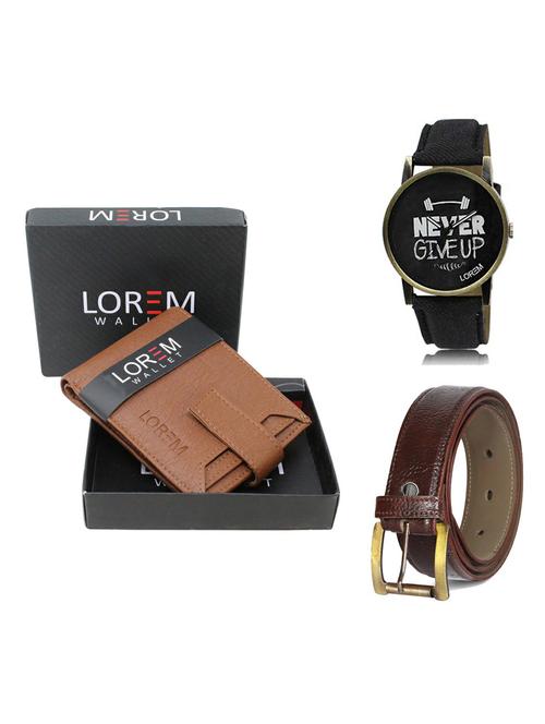belt, wallet & watch gift combo - 19363508 - Very Small Image - 1
