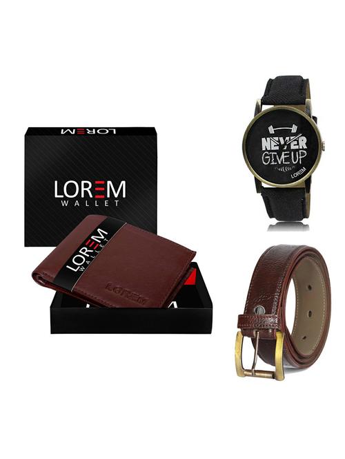 belt, wallet & watch gift combo - 19363520 - Very Small Image - 1